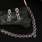 Priyaasi Women Blue American Diamond Rose Gold-Polished Jewellery Set - Noz2Toz