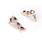 Priyaasi Women Blue American Diamond Rose Gold-Polished Jewellery Set - Swadesiicart
