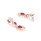 Priyaasi Women Ruby Roll - Pink American Diamond Rose Gold-Polished Jewellery Set - Swadesiicart