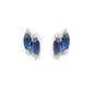 Priyaasi Women Blue American Diamond Silver Plated Jewellery Set - Swadesiicart