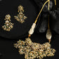 Priyaasi Women White Beads Pachi Kundan Gold-Polished Jewellery Set - Swadesiicart