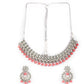 Priyaasi Women Orange Silver-Plated Jewellery Sets - Swadesiicart