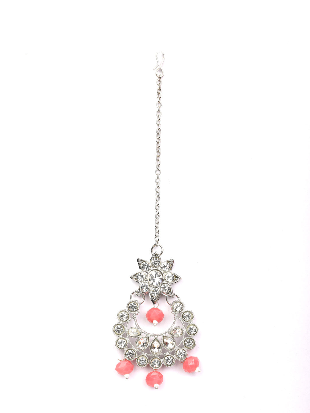 Priyaasi Women Orange Silver-Plated Jewellery Sets - Swadesiicart