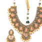 Priyaasi Women Pink Gold-Polished Jewellery Set - Swadesiicart
