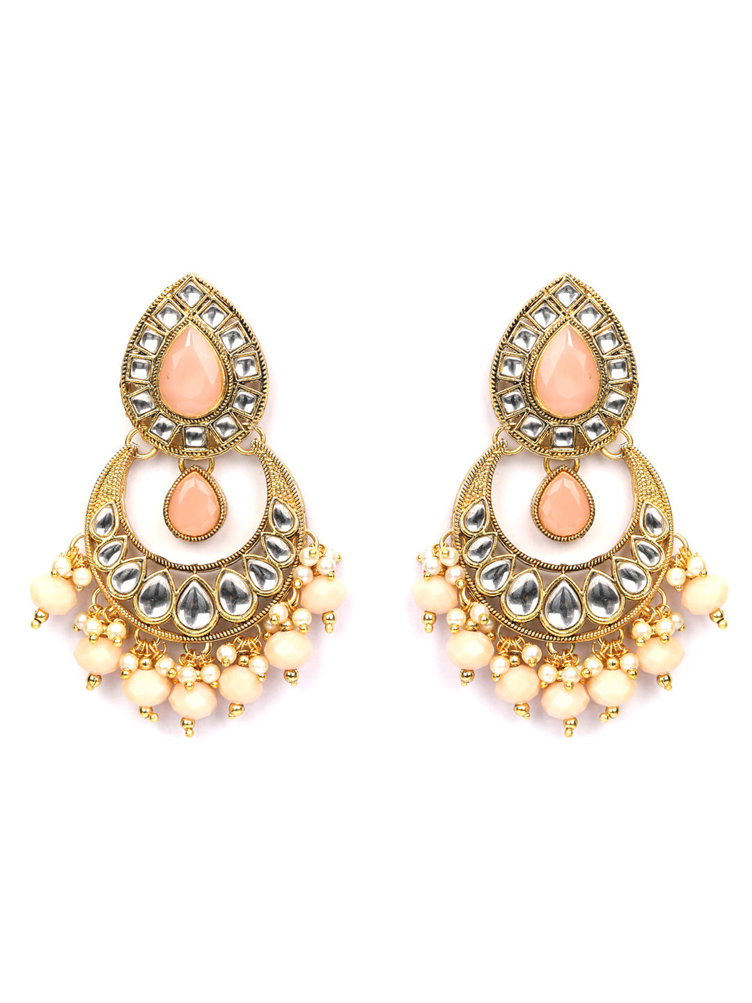 Priyaasi Women Pink Gold-Polished Jewellery Set - Swadesiicart
