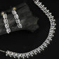 Priyaasi Women Dazzle Blocked-Silver Plated American Diamond Jewellery Set - Noz2Toz