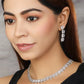 Priyaasi Women Dazzle Blocked-Silver Plated American Diamond Jewellery Set - Swadesiicart
