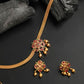 Priyaasi Women Kemp Stones Gold-Polished Floral Jewellery Set - Swadesiicart