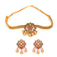 Priyaasi Women Kemp Stones Gold-Polished Floral Jewellery Set - Noz2Toz