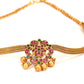 Priyaasi Women Kemp Stones Gold-Polished Floral Jewellery Set - Swadesiicart