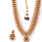 Priyaasi Women Multi-Color Kemp Stones Gold-Polished Peacock Jewellery Set - Swadesiicart
