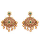 Priyaasi Women Multi-Color Kemp Stones American Diamond Gold-Polished Jewellery Set - Swadesiicart