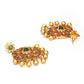 Priyaasi Women Multi-Color Kemp Stones American Diamond Gold-Polished Jewellery Set - Swadesiicart
