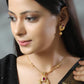 Priyaasi Women Maroon Ruby American Diamond Gold-Polished Jewellery Set - Swadesiicart