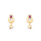 Priyaasi Women Maroon Ruby American Diamond Gold-Polished Jewellery Set - Swadesiicart