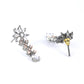 Priyaasi Women Grey American Diamond Cubic Zirconia Gun Metal Plated Jewellery Set - Swadesiicart