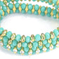 Priyaasi Women Mint Green Cubic Zirconia Stones Studded Gold-Polished Jewellery Set with Bracelet - Swadesiicart
