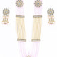 Priyaasi Women Pink Kundan Gold-Polished Raani Haar Jewellery Set - Swadesiicart