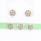 Priyaasi Women Mint Green White Kundan Gold-Polished Choket Set - Swadesiicart