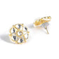 Priyaasi Women Mint Green White Kundan Gold-Polished Choket Set - Swadesiicart