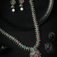 Priyaasi Women Green Ruby Emerald German Silver Plated Jewellery Set - Noz2Toz