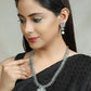 Priyaasi Women Green Ruby Emerald German Silver Plated Jewellery Set - Swadesiicart