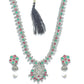 Priyaasi Women Green Ruby Emerald German Silver Plated Jewellery Set - Swadesiicart