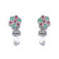 Priyaasi Women Green Ruby Emerald German Silver Plated Jewellery Set - Swadesiicart