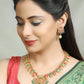 Priyaasi Women Green Kemp Stones Pearls Gold-Polished Jewellery Set - Swadesiicart