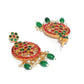 Priyaasi Women Green Ruby Kemp Stones Gold-Polished Jewellery Set - Swadesiicart
