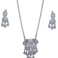 Priyaasi Women Ghungroo German Silver Plated Jewellery Set - Swadesiicart