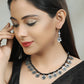 Priyaasi Women Black German Silver Plated Jewellery Set - Swadesiicart