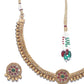 Priyaasi Women Ruby Gold-Polished Jewellery Set - Swadesiicart