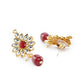 Priyaasi Women Maroon Gold-Polished Kundan Jewellery Set - Swadesiicart
