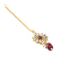 Priyaasi Women Maroon Gold-Polished Kundan Jewellery Set - Swadesiicart