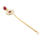 Priyaasi Women Maroon Gold-Polished Kundan Jewellery Set - Swadesiicart