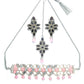 Priyaasi Women Classic American Diamond Rose Gold Floral Jewellery Set - Swadesiicart