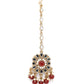 Priyaasi Women Mirror Studded Maroon Floral Jewellery Set - Swadesiicart