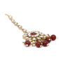 Priyaasi Women Mirror Studded Maroon Floral Jewellery Set - Swadesiicart