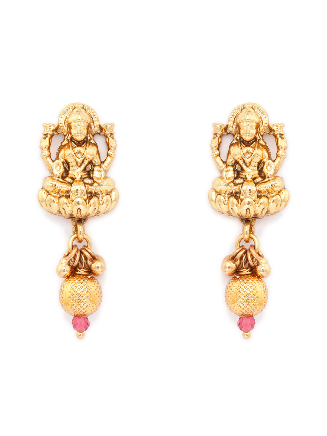 Priyaasi Women Traditional Gold-Polished Laxmi Jewellery Set - Swadesiicart