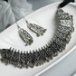 Priyaasi Women Tribal Oxidised Silver Floral Jewellery Set - Noz2Toz