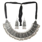 Priyaasi Women Tribal Oxidised Silver Floral Jewellery Set - Swadesiicart