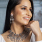 Priyaasi Women Tribal Coin Style Oxidised Jewellery Set - Swadesiicart