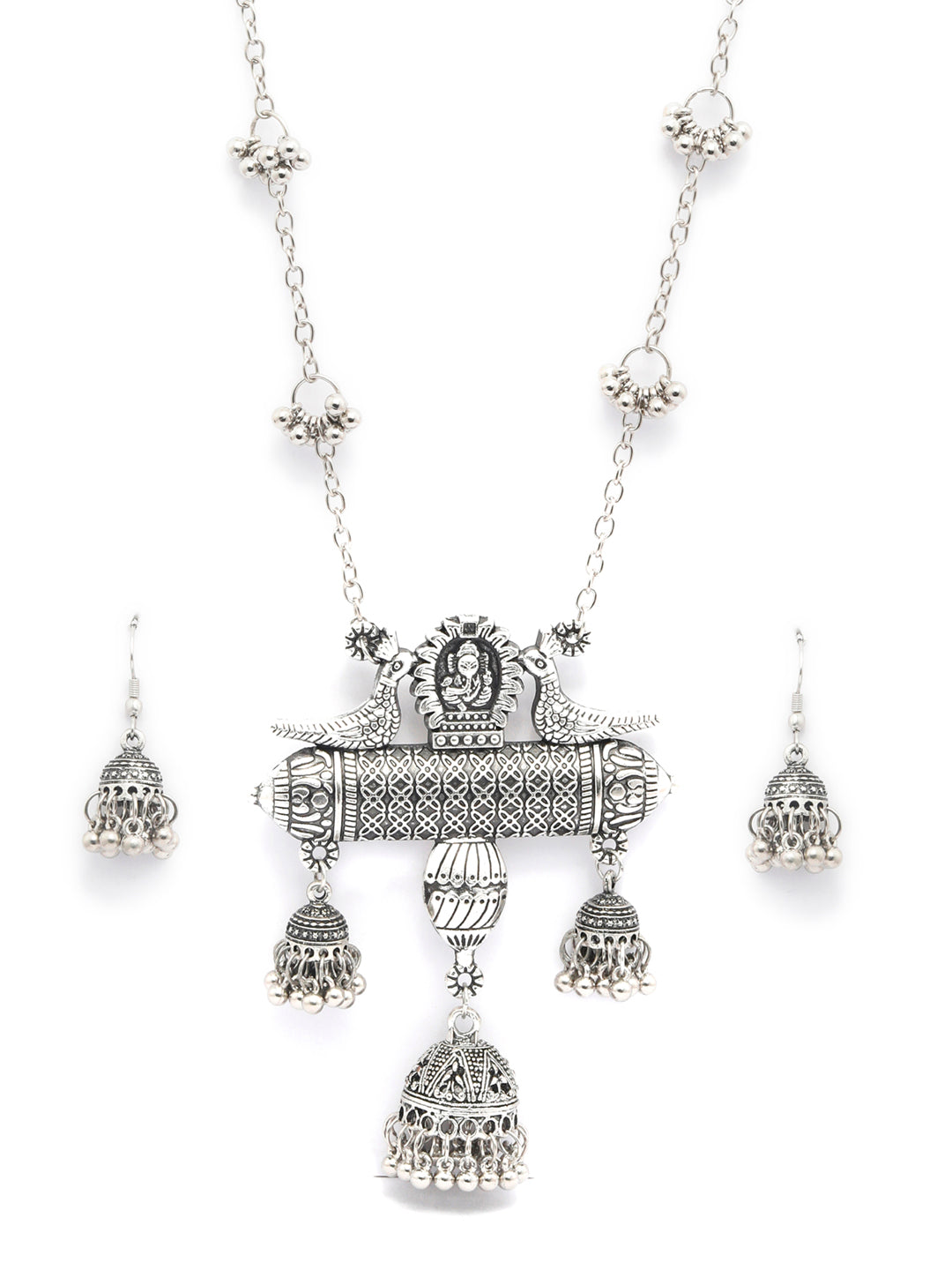 Priyaasi Women Tribal Ganesha Oxidised Jewellery Set - Swadesiicart