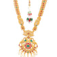 Priyaasi Women Traditional Gold-Polished Real Kemp Peacock Jewelley Set - Swadesiicart