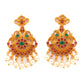 Priyaasi Women Traditional Gold-Polished Real Kemp Peacock Jewelley Set - Swadesiicart