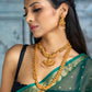 Priyaasi Women Traditional Gold-Polished Real Kemp Floral Jewelley Set - Swadesiicart