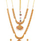 Priyaasi Women Traditional Gold-Polished Real Kemp Floral Jewelley Set - Swadesiicart