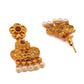 Priyaasi Women Traditional Gold-Polished Real Kemp Floral Jewelley Set - Swadesiicart