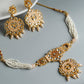 Priyaasi Women Gold & Peach Kundan Meenakari Jewellery Set - Noz2Toz